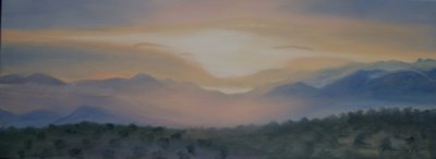 Sonnenaufgang über der Sierra Nevada, 2014 von Antonia Myatt