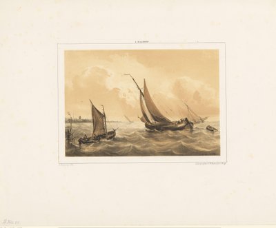 Segelboote auf dem Meer von Antonie Waldorp