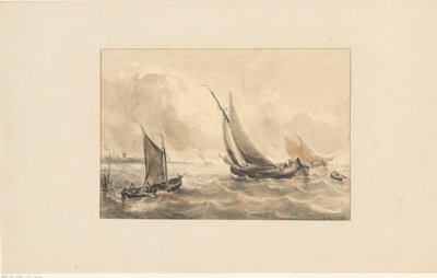 Segelboote auf dem Meer von Antonie Waldorp