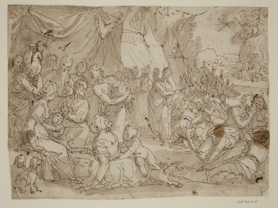 Das Sammeln von Manna von Antonio Aliense