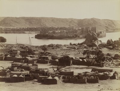 Philae, Blick von Süden von Antonio Beato