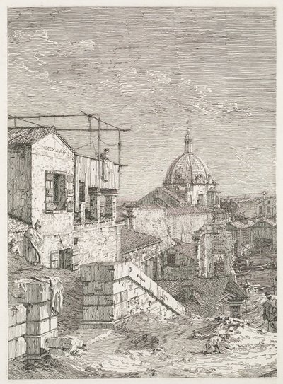Ansichten: Das Haus mit der Inschrift von Antonio Canaletto