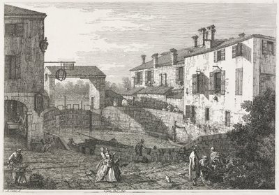 Ansichten: Die Schleuse am Kanal in Dolo von Antonio Canaletto