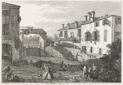 Ansichten: Die Schleuse am Kanal von Dolo, 1735-1746 von Giovanni Antonio Canal