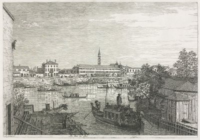 Ansichten: Der Hafen von Dolo, 1735-1746 von Giovanni Antonio Canal