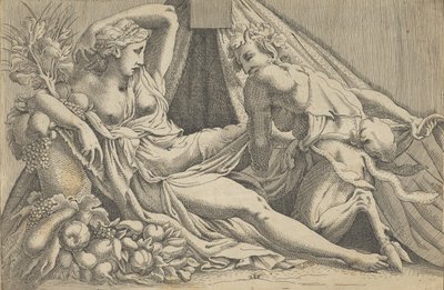 Jupiter und Antiope, 1540-45 von Antonio Fantuzzi
