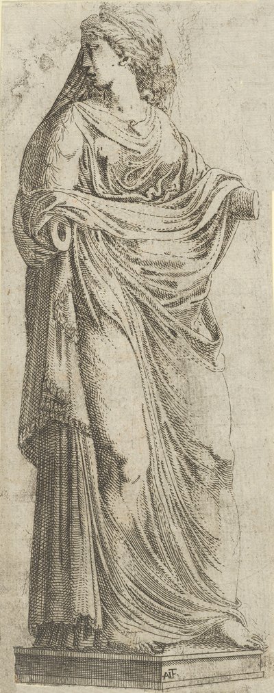 Frau nach rechts gewandt, 1540-45 von Antonio Fantuzzi