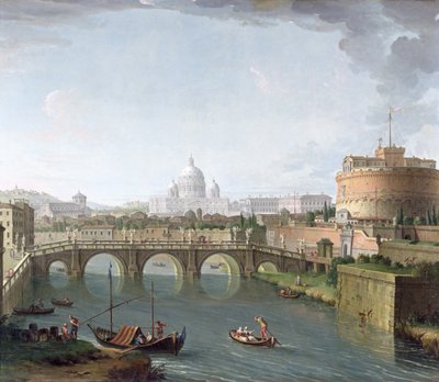 Blick auf den Tiber von Antonio Joli