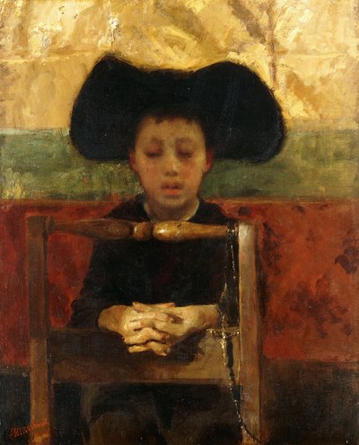 Betender Messdiener, um 1865-1875 von Antonio Mancini