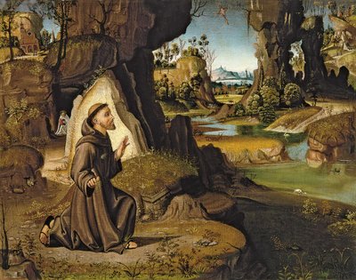 Der heilige Franziskus empfängt die Stigmata von Antonio Pirri