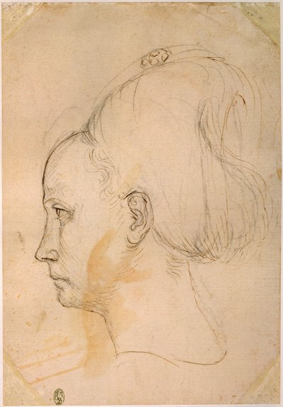 Frankreich, Paris, Kopf einer jungen Frau von Antonio Pisanello