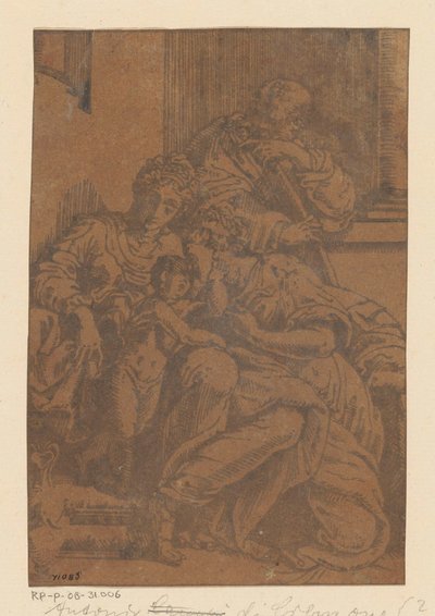 Heilige Familie mit Anna von Antonio da Cremona