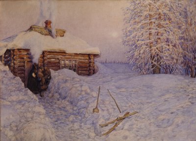 Banya im Winter, 1919 von Apollinari Mikhailovich Vasnetsov
