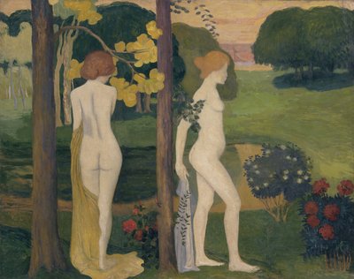 Zwei Nackte in einer Landschaft von Aristide Maillol