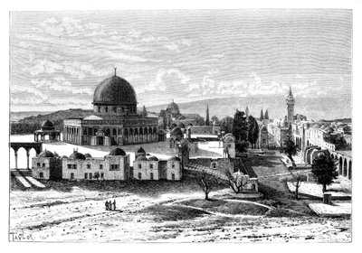 Omars Moschee, Jerusalem, Israel, 1895 von Armand Kohl