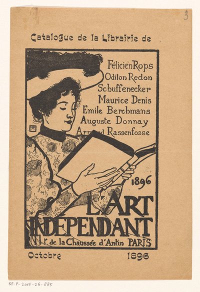 Lesende Frau mit Hut von Armand Rassenfosse
