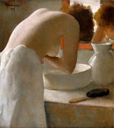 Frau beim Waschen von Armand Rassenfosse