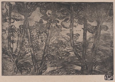 Bäume bei Nacht, ca. 1894 von Armand Séguin