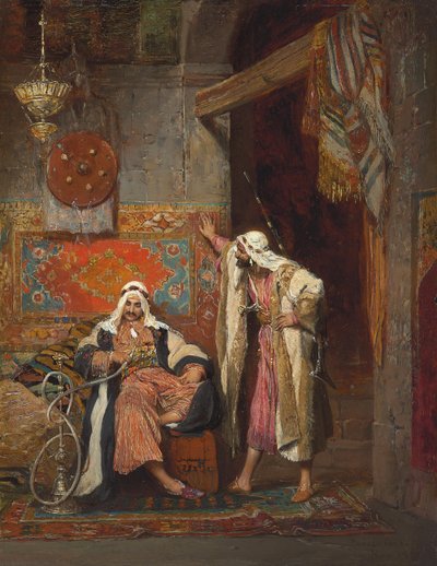 Ein müßiges Gespräch, 1872 von Arnold Corrodi