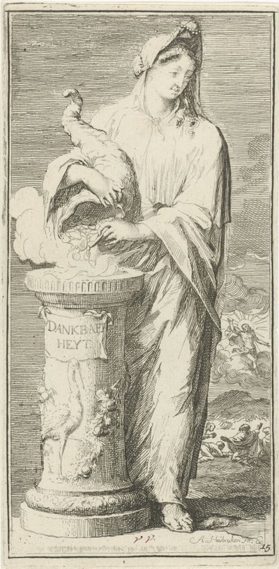 Personifizierte Dankbarkeit von Arnold Houbraken