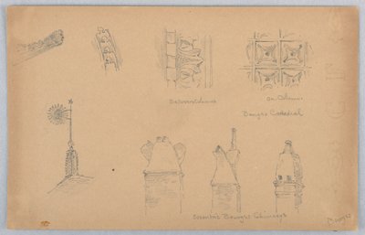 Architektonische Details in Bourges von Arnold William Brunner