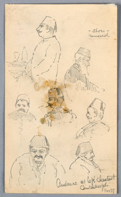 Publikum im Café in Konstantinopel von Arnold William Brunner