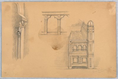 Skizzen in der Trinity Church von Arnold William Brunner