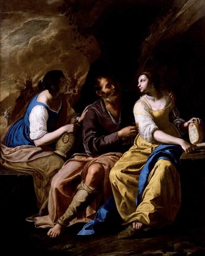 Lot und seine Töchter, ca. 1635-1637 von Artemisia Gentileschi