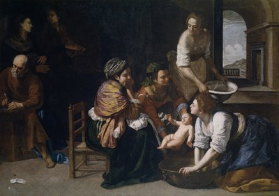 Die Geburt des Heiligen Johannes des Täufers von Artemisia Gentileschi