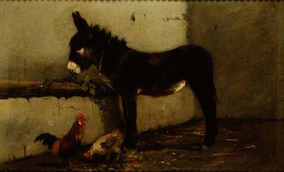 Fütternder Esel von Arthur Batt