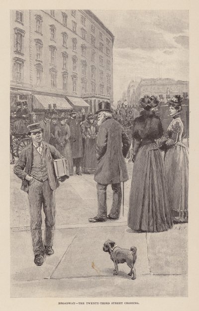 Broadway, die Kreuzung der Dreiundzwanzigsten Straße von Arthur Burdett Frost