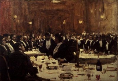 Gesellschaft beim Abendessen von Arthur Melville