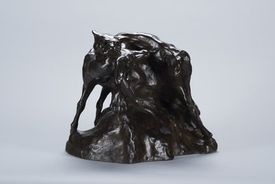 Puma trägt Hirschkadaver, ca. 1900 von Arthur Putnam