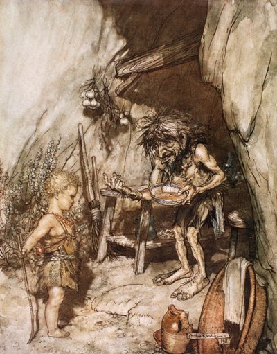 Mime und das Kind, 1924 von Arthur Rackham