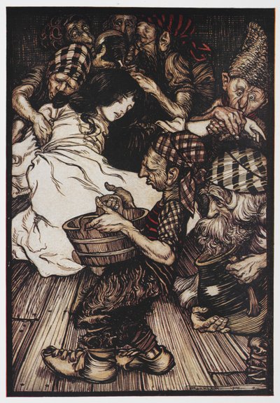 Schneewittchen mit den sieben Zwergen von Arthur Rackham
