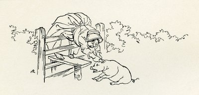 Die alte Frau und ihr Schwein von Arthur Rackham