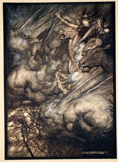 Der Ritt der Walküren, 1910 von Arthur Rackham