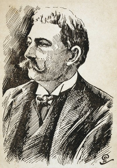 Aluísio de Azevedo (1857-1913). Brasilianischer Schriftsteller. Gravur. von Artist Unknown