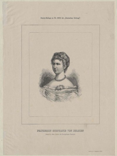 Kronprinzessin von Österreich Stephanie (Druck) von Artist Unknown