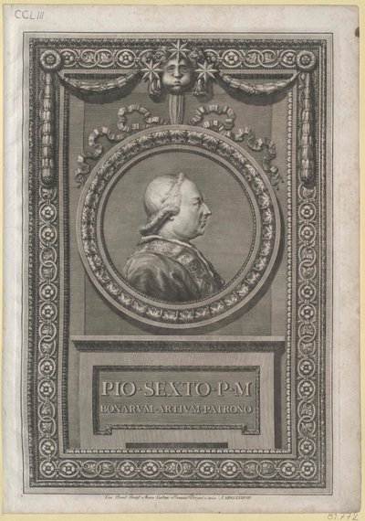 Papst Pius VI. (Druck) von Artist Unknown
