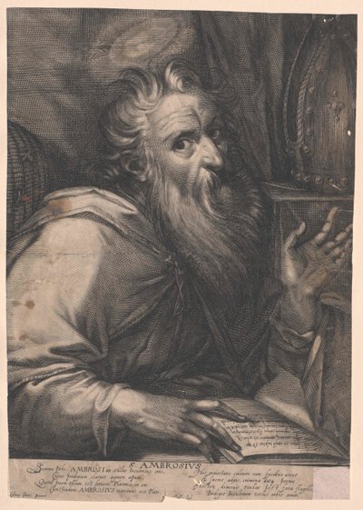 Heiliger Ambrosius von Mailand von Artist Unknown