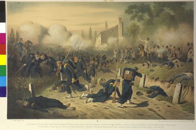 Szenen aus Gefechten des Italienfeldzugs von Artist Unknown