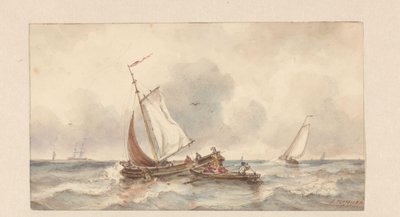 Schiffe auf See von Ary Pleijsier (signed by artist)