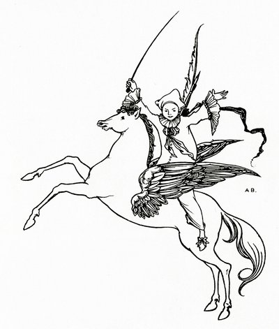 Puck auf Pegasus, 1894 von Aubrey Beardsley