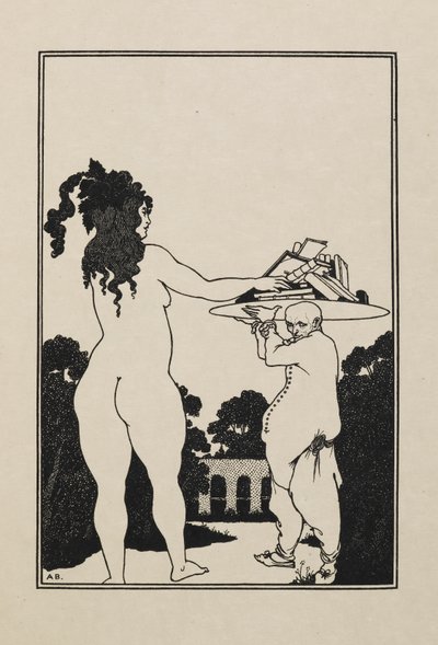 Zeichnung aus einem Buch mit fünfzig Zeichnungen von Aubrey Beardsley