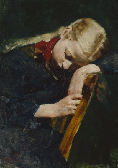 Ruhendes Mädchen von August Eiebakke