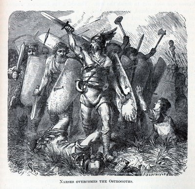 Narses besiegt die Ostgoten von August Heinrich Ferdinand Tegetmeyer