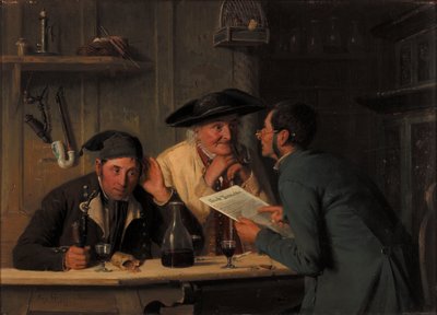 Die Dorfpolitiker, 1877 von August Heyn