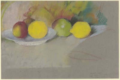 Äpfel und Zitronen, ca. 1909-10 (Pastell auf Papier) von August Macke