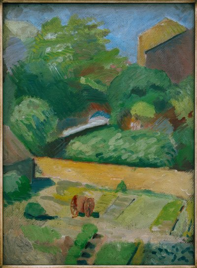 Blick in den Nachbargarten von August Macke